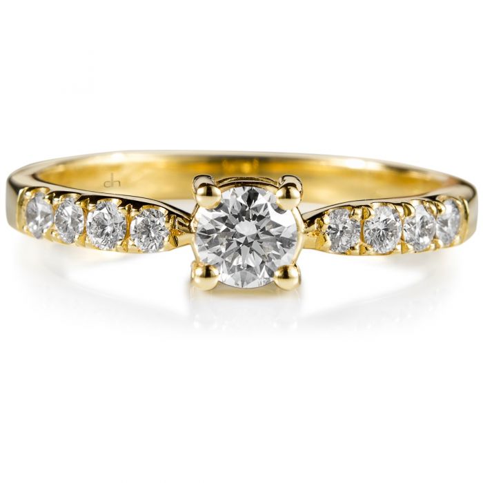 Solitario oro amarillo con diamante shop