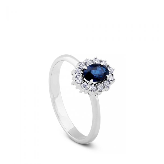 Anillo oro blanco discount zafiro
