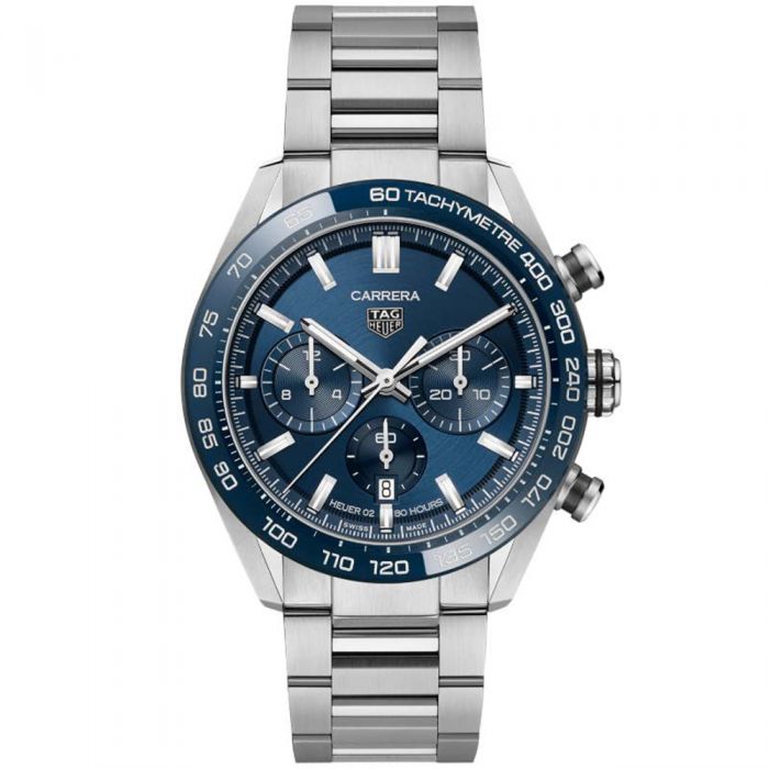 TAG Heuer Carrera Calibre Heuer 02 Chronograph 44mm Esfera  Azul