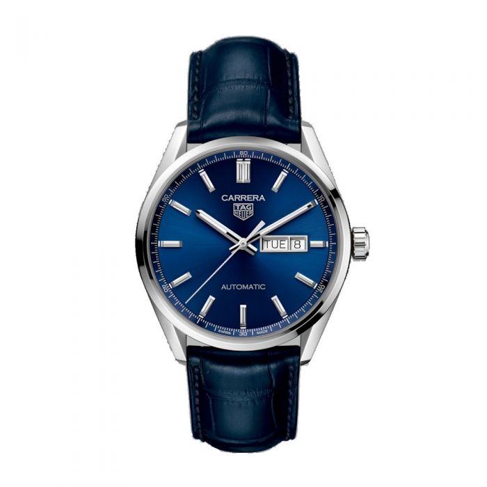 TAG Heuer Carrera Day Date esfera azul correa 41mm Chocron Joyeros