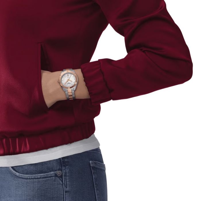 Tissot PR 100 Sport Chic Perla y Oro rosa 36mm Chocr n Joyeros