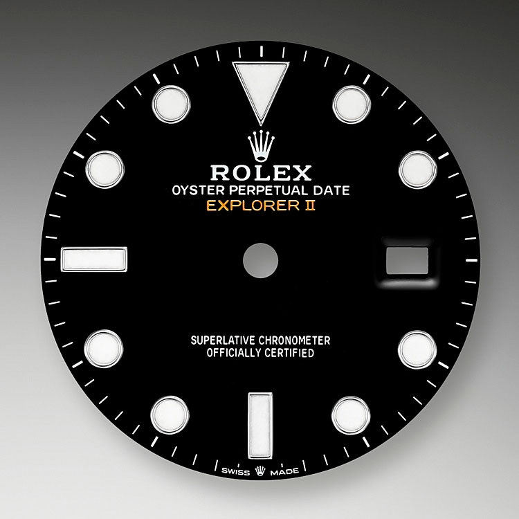 Esfera negra Reloj Rolex Explorer II en Chocrón Joyeros