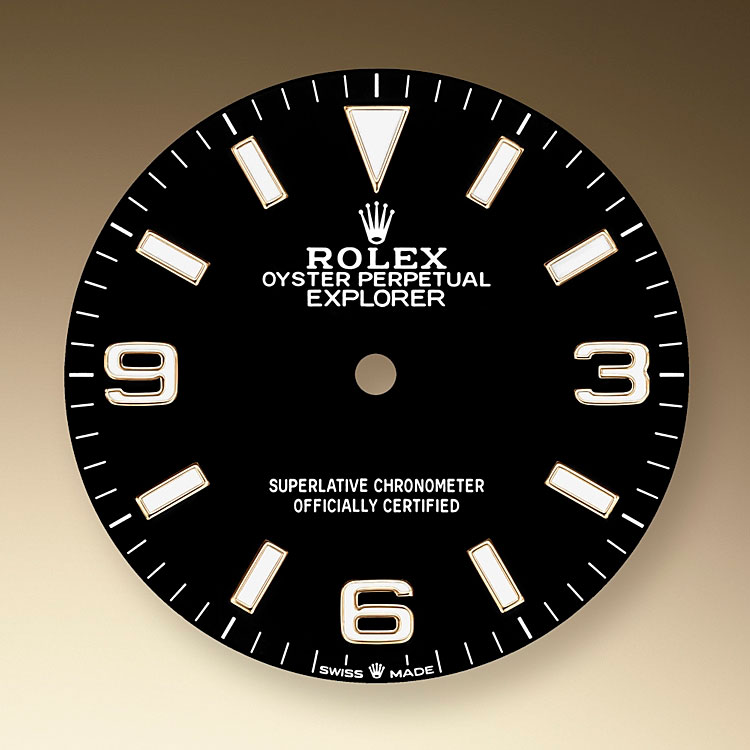 Esfera negra Reloj Rolex Explorer en Chocrón Joyeros