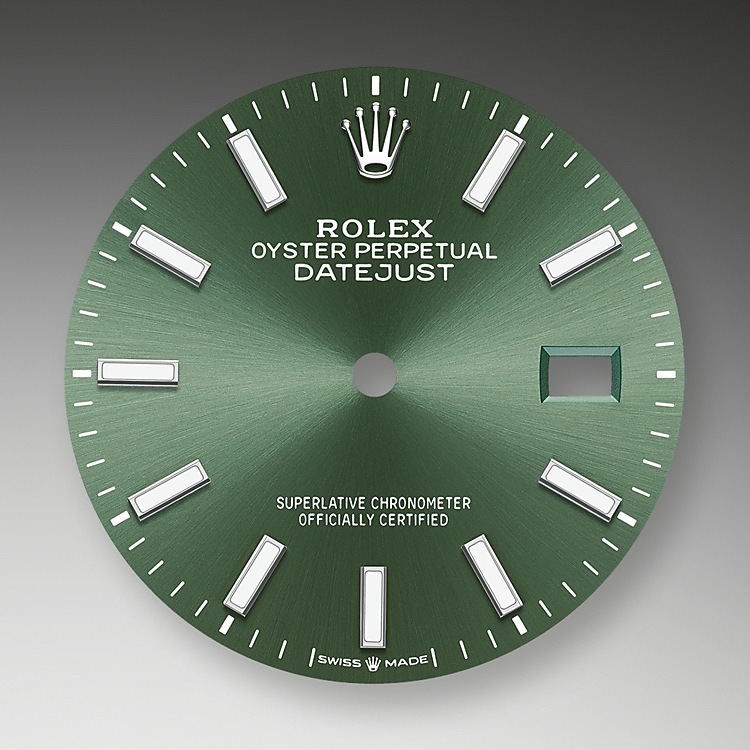 Esfera Rolex Datejust 36 acero Oystersteel, oro blanco y esfera verde menta en Joyería Chocrón Joyeros