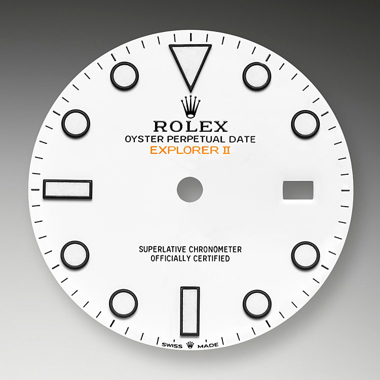 Esfera blanca Reloj Rolex Explorer II en Chocrón Joyeros