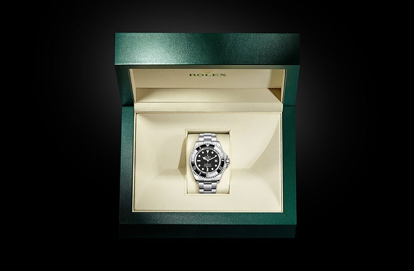Estuche reloj Rolex Deepsea de acero Oystersteel, y esfera negra en Chocrón Joyeros