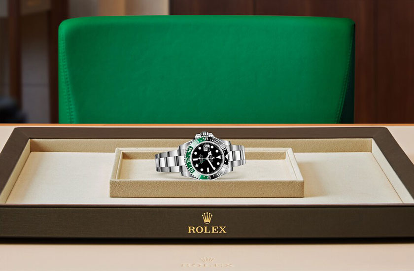 Reloj Rolex GMT-Master II de acero Oystersteel y esfera negra watchdesk en Chocrón Joyeros